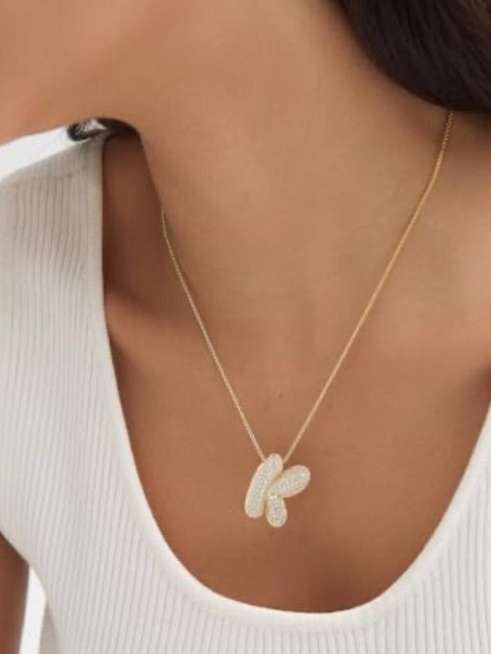 Elegant letter KNecklaceN807
